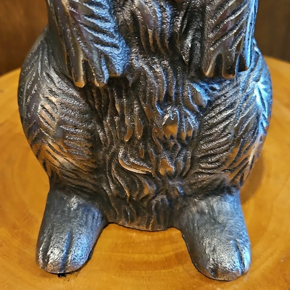 Silver Rabbit Sculpture 12.5" Tall Nice Hare Details - Picture 7 of 14
